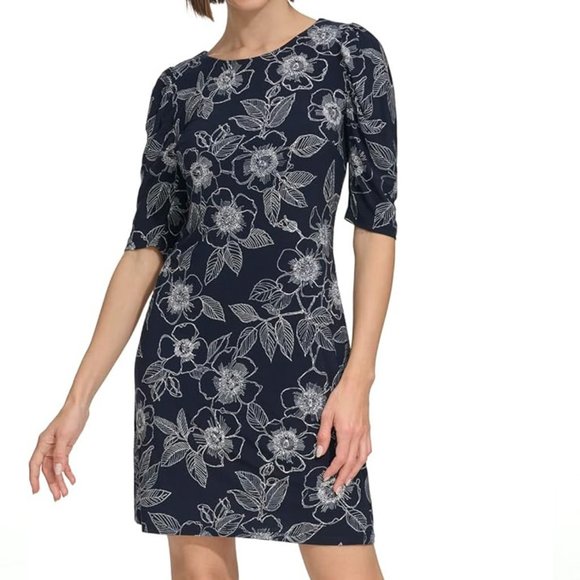 Tommy Hilfiger Floral Jersey Dress - Picture 1 of 8